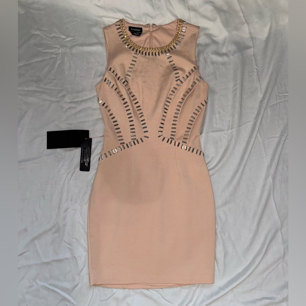 Bebe Women's Pink Embellished Dress